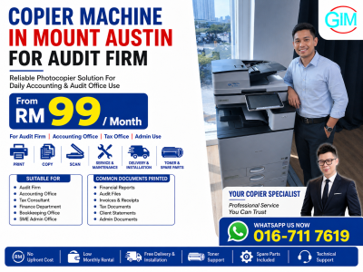 Copier Machine in Mount Austin for Audit Firm | Photocopier Rental Johor Bahru