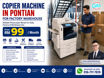 Copier Machine in Pontian for Factory Warehouse | Photocopier Rental Johor