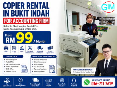 Copier Rental in Bukit Indah for Accounting Firm | Photocopier Rental Johor Bahru