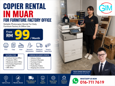 Copier Rental in Muar for Furniture Factory Office | Photocopier Rental Johor