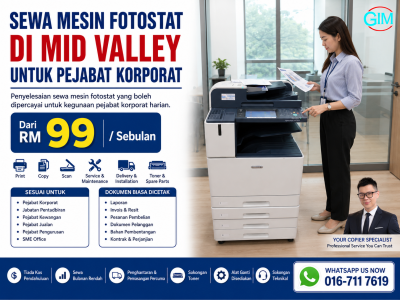 Sewa Mesin Fotostat di Mid Valley untuk Pejabat Korporat | Copier Rental Kuala Lumpur