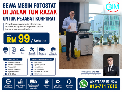 Sewa Mesin Fotostat di Jalan Tun Razak untuk Pejabat Korporat | Copier Rental Kuala Lumpur