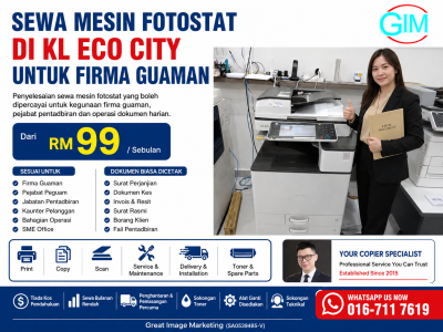 Sewa Mesin Fotostat di KL Eco City untuk Firma Guaman | Copier Rental Kuala Lumpur