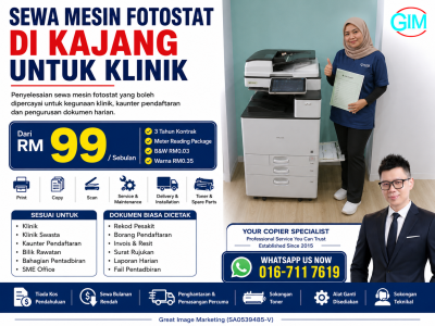 Sewa Mesin Fotostat di Kajang untuk Klinik | Copier Rental Selangor