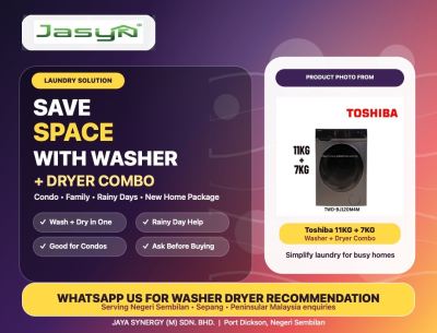 Washer + Dryer Combo Malaysia: Jimat Ruang dan Mudahkan Kerja Basuh Baju
