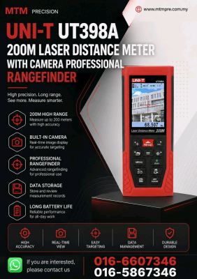 UNI-T UT398A 200M Laser Distance Meter with Camera Malaysia