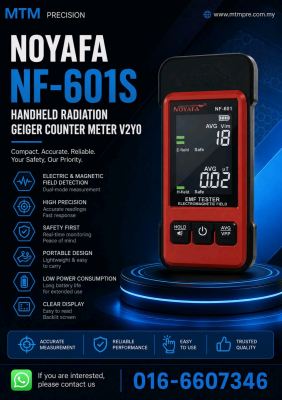 NOYAFA NF-601S Handheld Radiation Geiger Counter Meter V2Y0 Malaysia