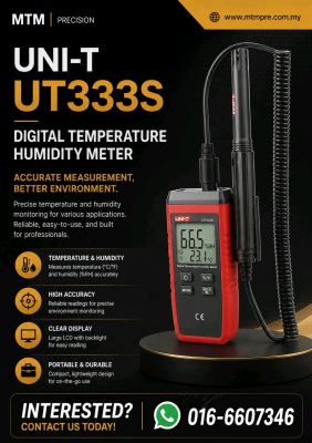 UNI-T UT333S Digital Temperature Humidity Meter Malaysia