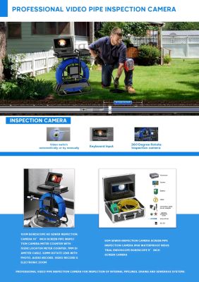 Professional Video Pipe Inspection Camera for Sewer & Drain Inspection Malaysia