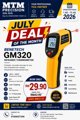 July Deal of the Month   Benetech GM320 Infrared Thermometer Malaysia