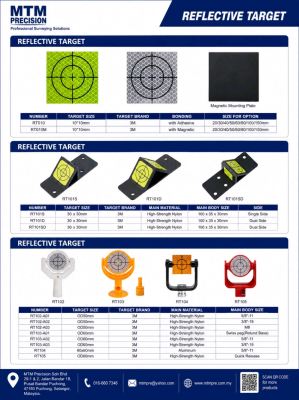 MTM Reflective Survey Target | Laser Scanner Target | Monitoring Target Malaysia 