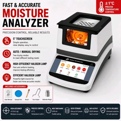 Halogen Moisture Analyzer | Digital Moisture Analyzer | Moisture Meter | Moisture Content Tester | Rapid Moisture Tester | Laboratory Moisture Analyzer Malaysia