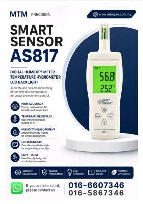 SMART SENSOR AS817 Digital Humidity Meter | Temperature Hygrometer | Humidity & Temperature Meter Malaysia