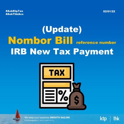 Use of nombor bill for tax payment