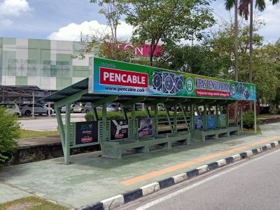 BUS STOP ADVERTISEMENT, IN FRONT AEON ALMA