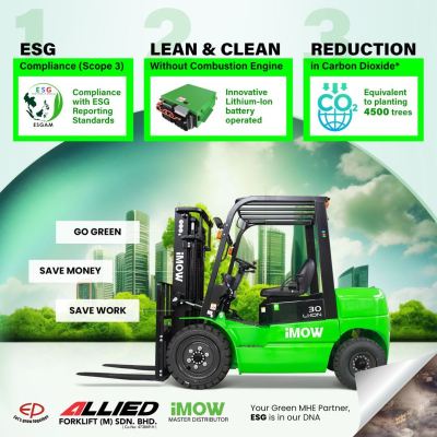 Choose Allied Forklift (EP Equipment, iMOW) and experience peak performance with minimal environmental impact on Forklift.�