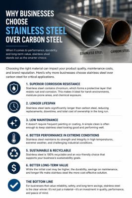 Why Businesses Choose Stainless Steel Over Carbon Steel