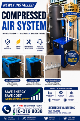New Compressed Air System Installation in Selangor, Malaysia