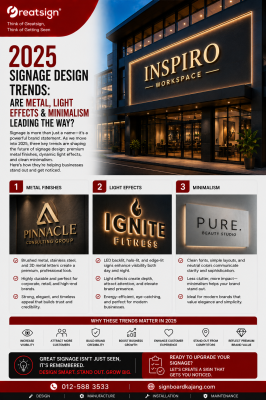 2025 Signage Design Trends: Are Metal, Light Effects & Minimalism Leading the Way?