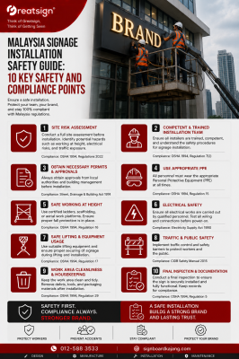 Malaysia Signage Installation Safety Guide: 10 Key Safety and Compliance Points