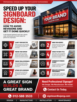 Speed Up Your Signboard Design: How to Avoid Revisions and Get It Done Quickly