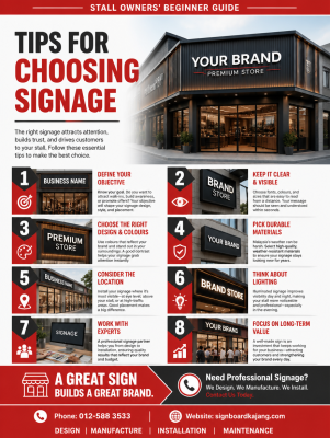 Stall Owners' Beginner Guide: Tips for Choosing Signage