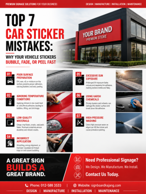 Top 7 Car Sticker Mistakes��Why Your Vehicle Stickers Bubble, Fade, or Peel Fast