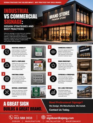 Industrial vs Commercial Signage: Design Strategies and Best Practices