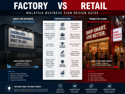 Factory vs Retail Signboards��Malaysia Business Sign Design Guide