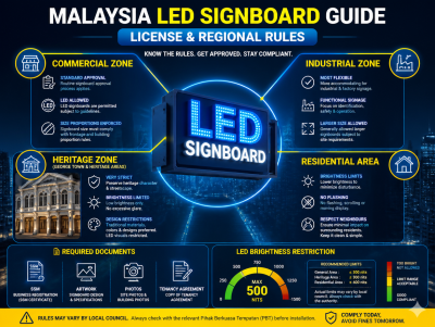 Malaysia LED Signboard Guide | License & Regional Rules