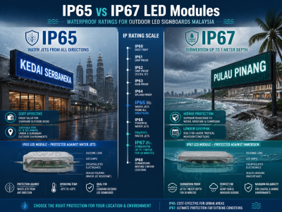 IP65 vs IP67 LED Modules: Waterproof Ratings for Outdoor LED Signboards