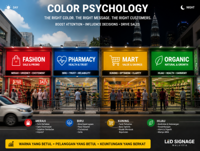 How Signboard Colors Influence Consumer Choices & Boost Traffic in Malaysia?