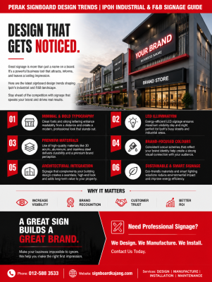 Perak Signboard Design Trends | Ipoh Industrial & F&B Signage Guide