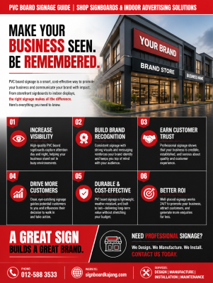 PVC Board Signage Guide | Shop Signboards & Indoor Advertising Solutions