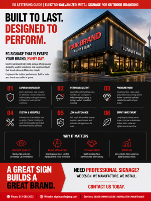 EG Lettering Guide | Electro-Galvanized Metal Signage for Outdoor Branding