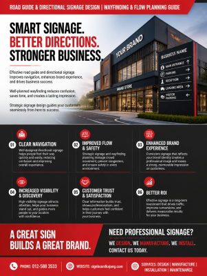 Road Guide & Directional Signage Design | Wayfinding & Flow Planning Guide
