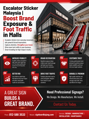 Escalator Sticker Malaysia | Boost Brand Exposure & Foot Traffic in Malls