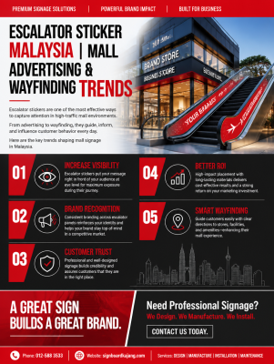 Escalator Sticker Malaysia | Mall Advertising & Wayfinding Trends