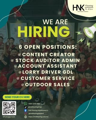 WE ARE HIRING 6 OPEN POSITIONS
