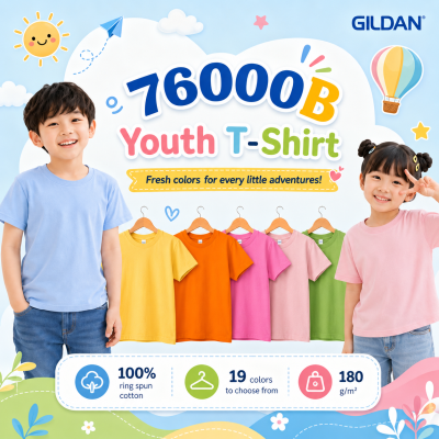 GILDAN 76000B Youth T-Shirt  Fresh colors for every little adventure!