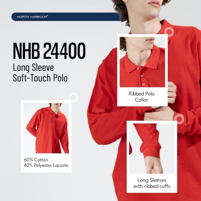 NHB 24400 Long Sleeve Soft-Touch Polo
