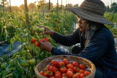 Behind the Harvest: This Week's Tomato Picking at Cheong Vege