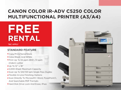 FREE Canon imageRUNNER ADVANCE C5250 Printer Rental   Promotion