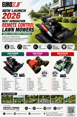 EUROX Remote Control Lawn Mower Malaysia | Diesel & Petrol Mower Series