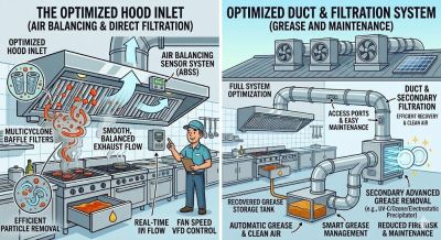 Optimizing Kitchen Exhaust Hood Air Balancing and Grease Filtration