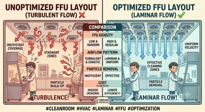 Optimizing Cleanroom Fan Filter Unit Layouts for Laminar Airflow