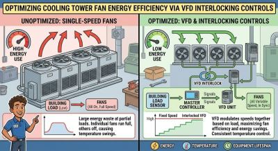 Optimizing Cooling Tower Fan Energy Efficiency via VFD Interlocking Controls