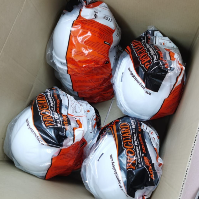 Professional Safety Equipment Delivery  White Construction Safety Helmet, Industrial Protective Headgear Successfully Shipped to Pahang, Kelantan & Terengganu 