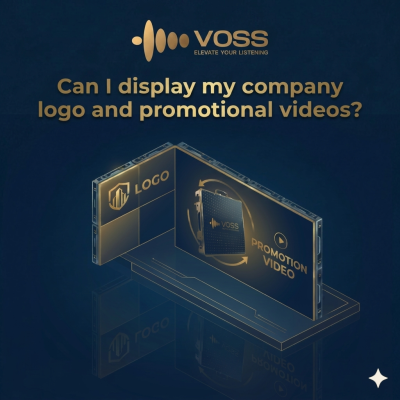 Can I display my company logo and promotional videos?