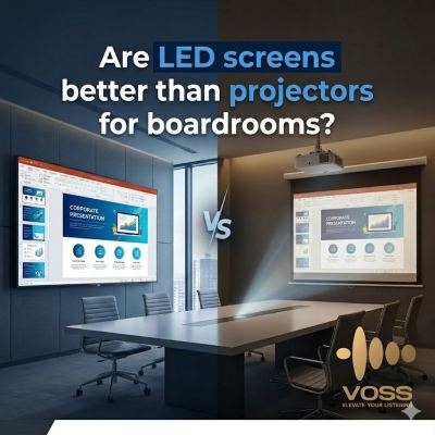 Are LED screens better than projectors for boardrooms?